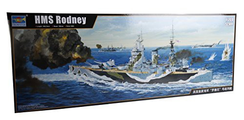 トランペッター 1/200 イギリス海軍戦艦 HMS ロドニー プラモデル(中古品)