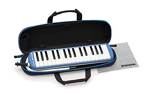 「未当てはめる品」SUZUKI スズキ 鍵盤楽器ハーモニカ メロディオン コントラルト 青味 FA-32B(中古品)