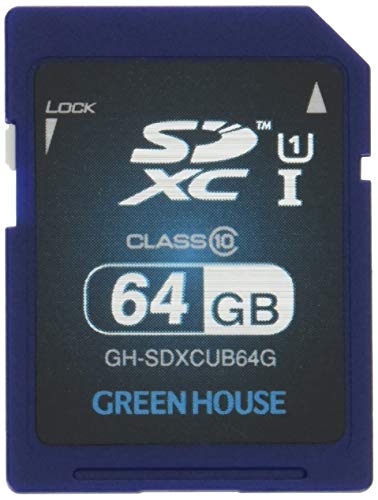 「未使用品」グリーンハウス SDXCメモリーカード UHS-I対応 クラス10 64GB GH-SDXCUB64G(中古品) 8,480円