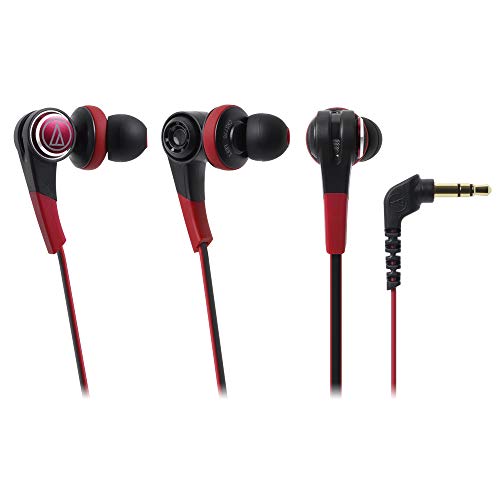 「未使用品」オーディオテクニカ SOLID BASS インナーイヤーヘッドホン レッド ATH-CKS7(中古品)