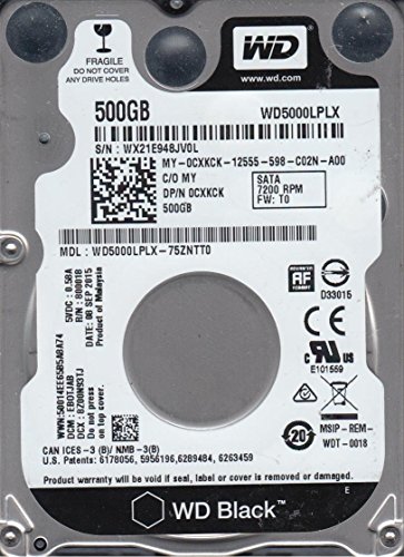 「ほぼ新品」wd5000lplx-75zntt0、DCM ebotjab、Westernデジタル500?GB SATA 2.5ハード (中古品)