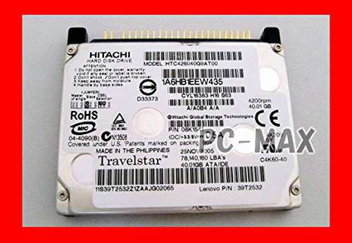 HITACHI 1.8インチ IDE 40GB HDD HTC426040G9AT00(中古品)の通販はau