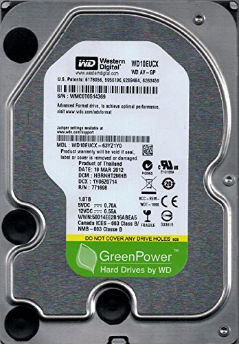 「非常に良い」Western Digital wd10eucx-63yz1y0?1tb DCM : hbrnht2mhb(中古品)