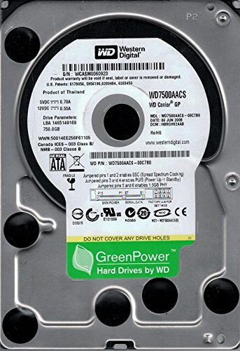 「非常に良い」wd7500aacs-00?C7b0?DCM : hbrchv2aab wcAsm Westernデジタル750?GB(中古品)