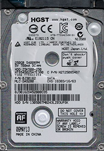 「非常に良い」hts545025?a7e380?P/N : 0j30162?MLC : da5280?HGST 250?GB(中古品)