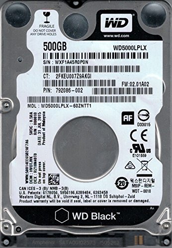 wd5000lplx-60zntt1?DCM : hvotjvk wxf1?a Westernデジタル500?GB(中古品)の通販は 12,174円