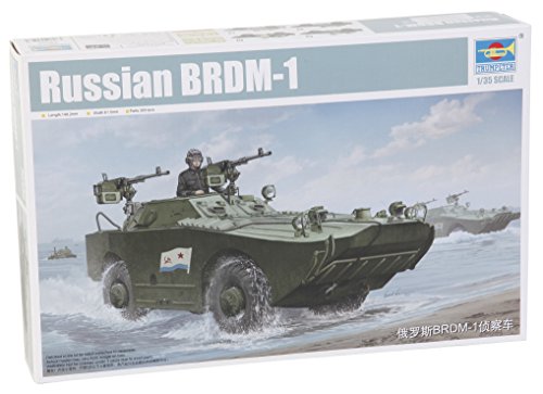 「ほぼ新品」トランペッター 1/35 ソビエト軍 BRDM-1 軽装甲偵察車 プラモデル(中古品)