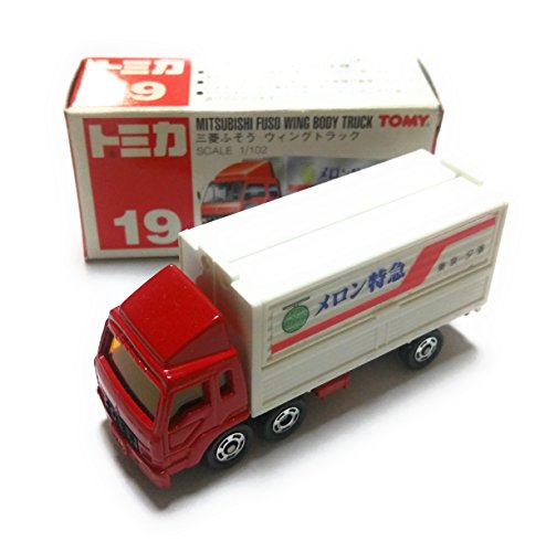 「ほぼ新品」トミカ　19　三菱ふそう　ウィングトラック　メロン特急　1/102　箱(中古品)