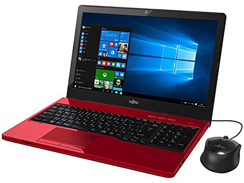 富士通 LIFEBOOK FMVA42XR Windows10 Celeron1.5GHz 4GB 1TB DVDスーパーマ(中古品)