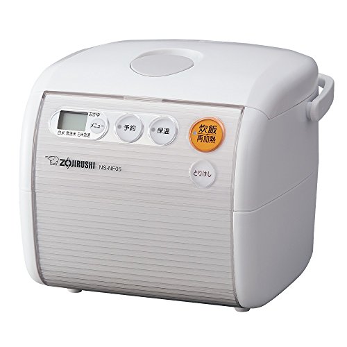 「ほぼ新品」象印 炊飯器 3合 マイコン式 極め炊き ホワイト NS-NF05-WA(中古品)