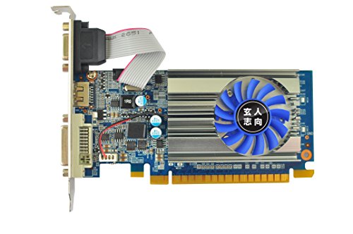 「ほぼ新品」玄人志向 ビデオカードGEFORCE GT 710搭載 ロープロファイル 空冷FAN GF-GT(中古品)