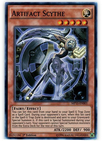 Yu-Gi-Oh! - Artifact Scythe (MP15-EN001) - Mega Pack 2015 - 1st