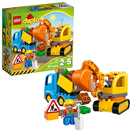 「非常に良い」LEGO DUPLO Town 10812 Truck & Tracked Excavator Building Kit (26 Piece(中古品)
