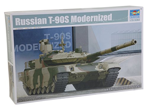 「未使用品」トランペッター 1/35 ロシア連邦軍 T-90SM主力戦車 プラモデル(中古品)
