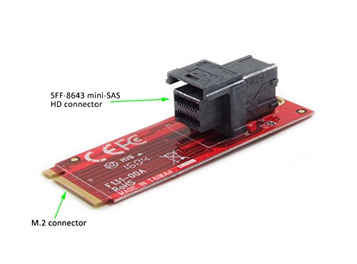 「未使用品」Ableconn M2-U2-131 M.2モジュール、U.2 (SFF-8639) PCIe-NVMe SSD 用SFF-8(中古品)