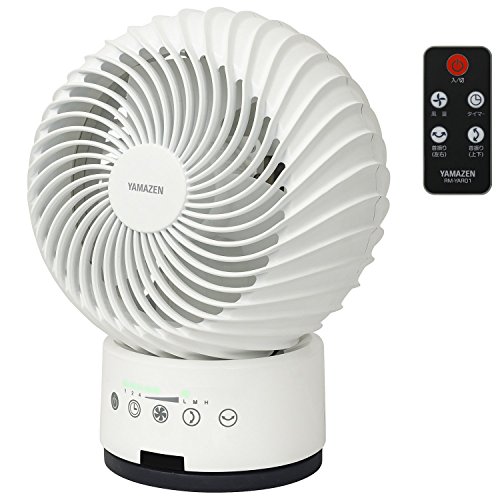 山善 DCモーター搭載 18cm立体首振りサーキュレーター (静音モード搭載)(リ(中古品)の通販は