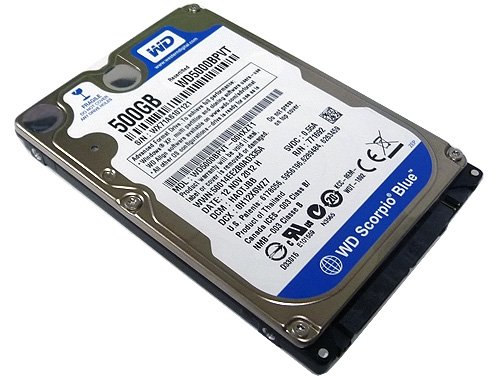 「非常に良い」WD WESTERN DIGITAL BLUE 2.5インチ 500GB 5400prm 9.5mm SATA300 8MB メー(中古品)