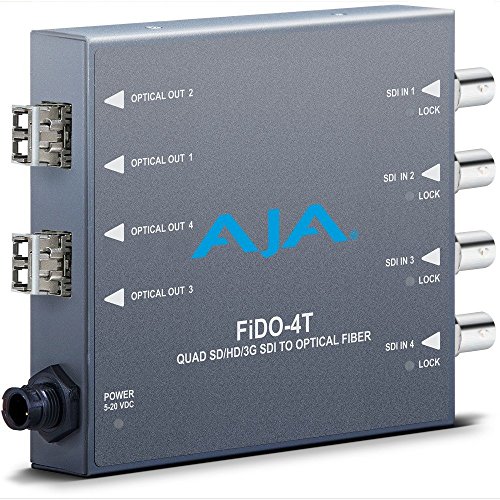 AJA FiDO-4T Quad SD/HD/3G SDI - 光ファイバーミニコンバータ (FIDO-4T)(中古品)