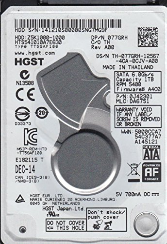 「未使用品」hts541010?a7e630、PN 0j42301、MLC da6751、Hitachi 1?TBハードドライブSA(中古品)