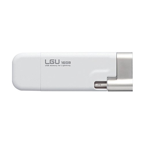 「未使用品」ロジテック ライトニング USBメモリ 16GB LMF-LGU216GWH(中古品)