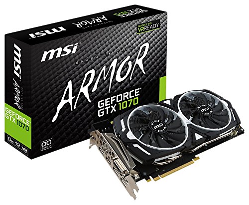MSI GeForce GTX 1070 ARMOR 8G OC グラフィックスボード VD6083(中古品)