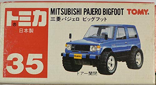 「ほぼ新品」トミカ　日本製　35　三菱　パジェロ　ビックフット　　ブルーカラー(中古品)