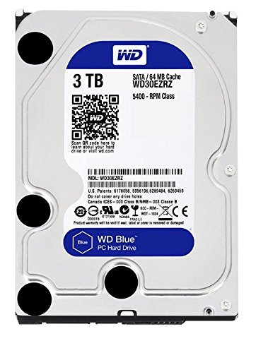 「非常に良い」WD Blue 3TB Desktop Hard Disk Drive - 5400 RPM SATA 6 Gb/s 64MB Cache (中古品)
