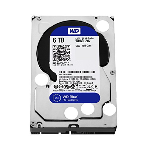 「非常に良い」WD Blue 6TB Desktop Hard Disk Drive - 5400 RPM SATA 6 Gb/s 64MB Cache (中古品)