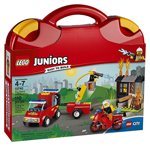 「ほぼ新品」LEGO Juniors Fire Patrol Suitcase 10740 Building Kit(中古品)