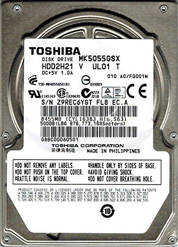 「非常に良い」Toshiba MK5055GSX 500GB SATA HDD2H21 V UL01 T Philippines [並行輸入品](中古品)
