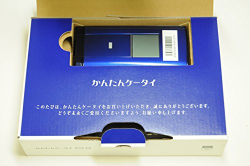 「未使用品」au KYOCERA かんたんケータイ KYF32 ブルー 白ロム(中古品)