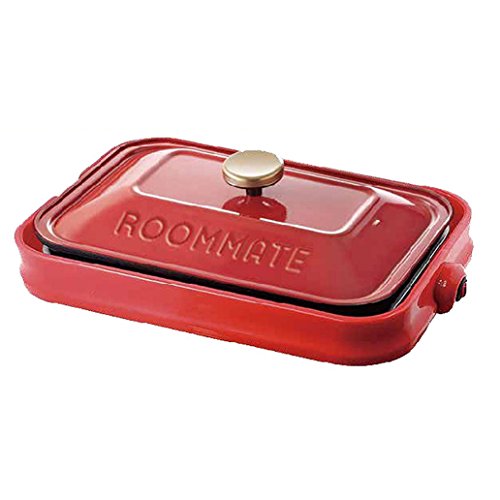 マルチ ホットプレート 3WAY レッド［焼肉プレート 平面プレート（パエリア(中古品)