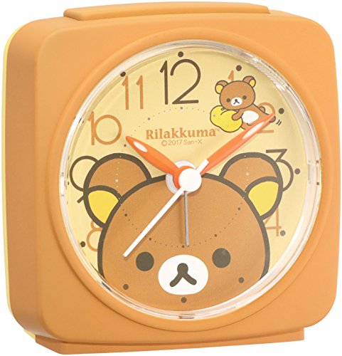 セイコー クロック 目覚まし時計 リラックマ アナログ 茶 CQ153B SEIKO(中古品)の通販は