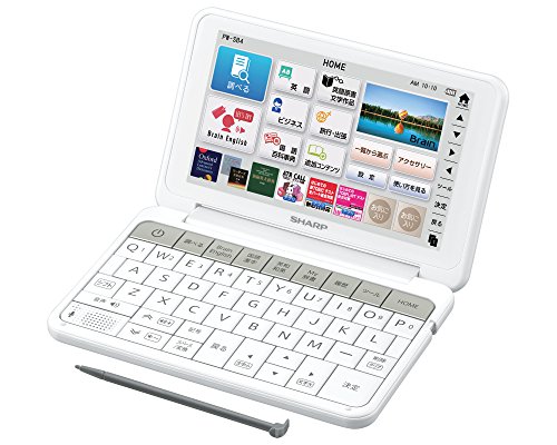 シャープ カラ—電子辞書 Brain 大学生・ビジネスモデル ホワイト系 PW-SB4(中古品)