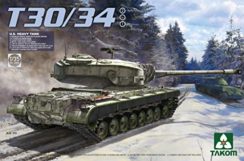 TAKOM 1/35 アメリカ軍 試作重戦車T30/34 2in1 プラモデル TKO2065(中古品)