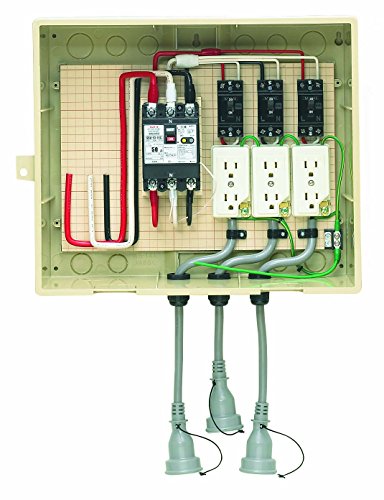 未来工業 屋外電力用仮設ボックス (漏電しゃ断器・分岐ブレーカ・コンセン (中古品)