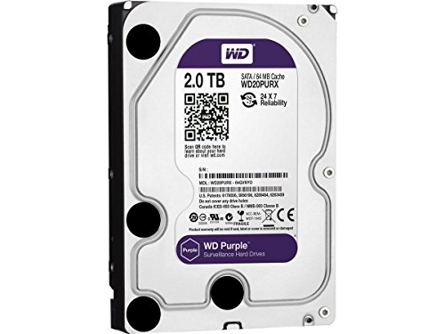「非常に良い」WD Purple wd20purx 2tb Surveillance 3.5インチ内蔵HDD???SATA???64?MBバ (中古品)