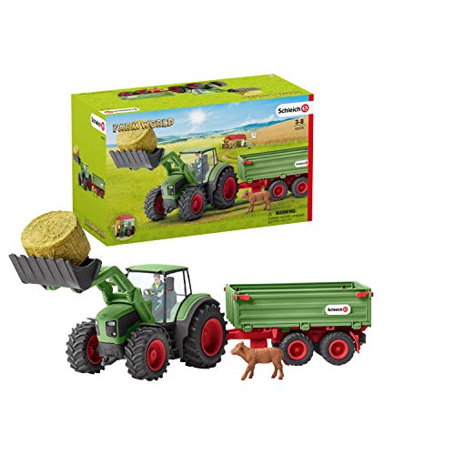 「ほぼ新品」シュライヒ ファームワールド トラクターとトレーラー フィギュア 42379(中古品)
