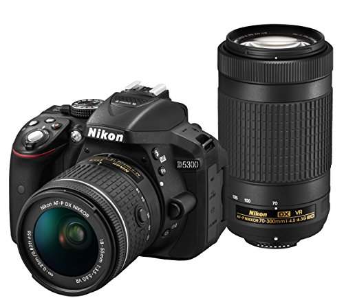 「非常に良い」Nikon デジタル一眼レフカメラ D5300 AF-P ダブルズームキット ブラック D5(中古品)