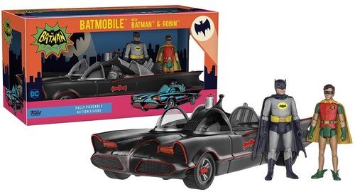 「非常に良い」ファンコ DC ヒーロー 1966 バットモービル車両バットマンおよびロビン フ (中古品)