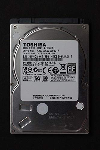 「ほぼ新品」東芝 内蔵HDD 2.5インチ 500GB PCモデル MQ01ABD050  2 SATA 6Gbps対応(中古品)