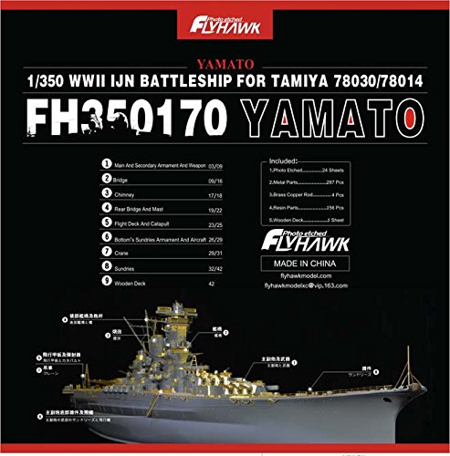 「非常に良い」フライホーク 1/350日本海軍戦艦大和用タミヤ78014分の78030(中古品)