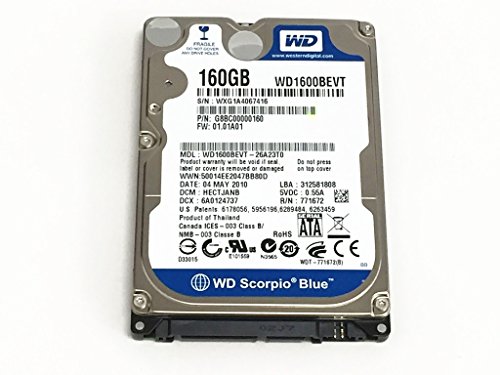 「非常に良い」WD WD WD1600BEVT HDD ハードディスク 中古品 SATA 2.5インチ 160GB(中古品)