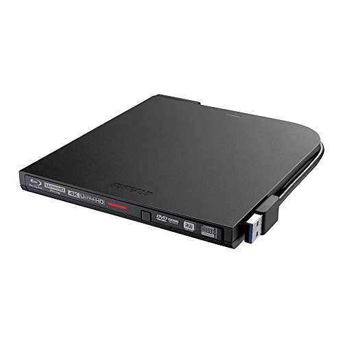 BUFFALO UHD BD対応 ポータブルブルーレイドライブ ブラック BRUHD-PU3-BK(中古品)