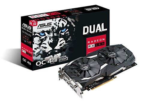 ASUS DUAL-RX580-O4G オーバークロック仕様 Radeon RX 580搭載グラフィック(中古品)