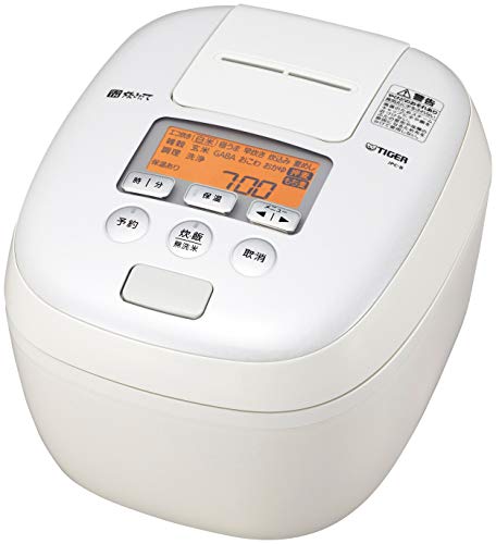 タイガー 炊飯器 5.5合 圧力 IH 炊きたて 炊飯 ジャー ホワイト JPC-B101-W(中古品)