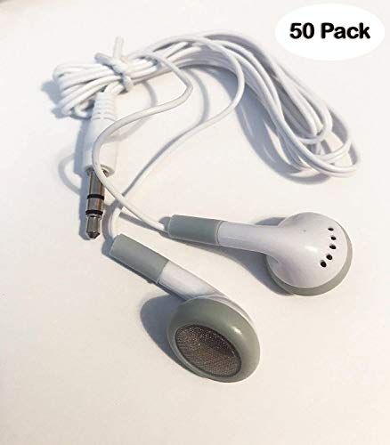 バルク卸売ロット50ホワイト/グレーの3.5?MM耳にイヤホン/ヘッドフォン/イ (中古品)