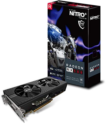 「非常に良い」Sapphire 11265-01-20G Radeon Nitro+ Rx 580 8GB GDDR5 デュアルHDMI/DVI-(中古品)