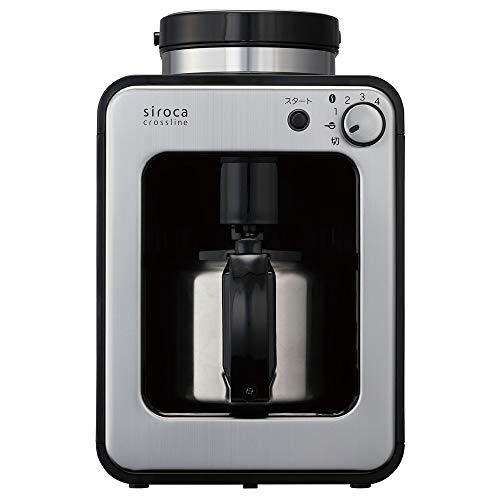 siroca 全自動コーヒーメーカー SC-A130 [ステンレスサーバー/ミル内蔵4段 (中古品)