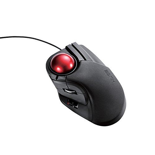 「未使用品」エレコム トラックボールマウス 有線 大玉 8ボタン チルト機能 ブラック M-(中古品)